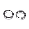 304 Stainless Steel Huggie Hoop Earrings LS-EJEW-F111B-17mm-B-2