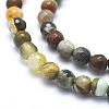 Natural Striped Agate/Banded Agate Beads G-J371-12-6mm-3