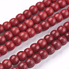 1 Strand Dyed Crimson Round Synthetic Turquoise Beads Strands X-TURQ-G106-4mm-02H-1