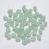 Spray Painted Imitation Jade Glass Charms GLAA-R211-05-J01-1