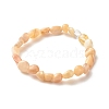 Natural Sunstone Beads Stretch Bracelet for Kids BJEW-JB07031-09-1