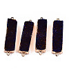 Natural Druzy Agate Links Connectors G-T131-89B-1