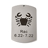 Non-Tarnish 304 Stainless Steel Pendants STAS-C098-01E-P-1