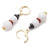 304 Stainless Steel & White Jade Leverback Earrings EJEW-JE06161-01-4