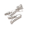 Rack Plating Brass Micro Pave Cubic Zirconia European Dangle Charms KK-L210-015P-M-2