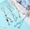 Acrylic Mobile Phone Straps HJEW-FZ00017-02-5