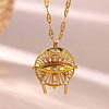 304 Stainless Steel Crystal Rhinestone Pendant Necklaces WG0BD1F-01-1
