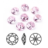 Pointed Back & Back Plated Glass Rhinestone Cabochons RGLA-J012-10mm-223-1