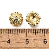 Brass Micro Pave Clear Cubic Zirconia Bead Caps KK-S508-48G-3