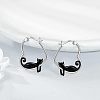 Zinc Alloy Enamel Hoop Earrings FS-WGF523B-01-4