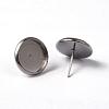 Tarnish Resistant 304 Stainless Steel Stud Earring Settings STAS-L182-18-1