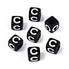 Initial Acrylic Horizontal Hole Beads OACR-ZX006-35C-1