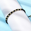 Polyester Cord Braided Bead Bracelets for Women BJEW-L698-03G-01-1