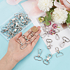 WADORN 30Pcs 3 Styles Zinc Alloy Swivel Lobster Claw Clasps FIND-WR0009-68P-3