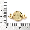 Rack Plating Brass Micro Pave Cubic Zirconia Flat Round Connector Charms KK-K385-100G-4