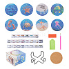 5D DIY Diamond Painting Cup Mat Kits DIY-TAC0021-09C-13