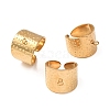 Textured 304 Stainless Steel Cuff Ring Settings SA-CBA7DC2-02G-1