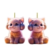 Cat with Headset Acrylic Hanging Ornaments PW-WG1CD2F-01-5