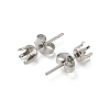 316 Surgical Stainless Steel Stud Earring Findings STAS-Z118-03P-04-2