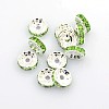 Brass Grade A Rhinestone Spacer Beads RSB039NF-10-1