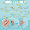 200Pcs Rack Plating Brass Folding Crimp Ends KK-UN0003-21-4