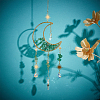 1Pc Alloy & Natural Gemstone Chips Moon Hanging Ornaments HJEW-BBC0001-17B-3