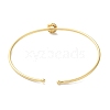 Rack Plating Brass Micro Pave Clear Cubic Zirconia Letter Open Cuff Bangles BJEW-A018-01G-G-3