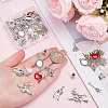 48Pcs 8 Styles Snow White & Witch Theme Tibetan Style Alloy Pendants TIBEP-SC0003-61-3