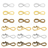 SUPERFINDINGS 120Pcs 6 Styles Tibetan Style Alloy Infinity with Hope Connector Charms TIBE-FH0001-20-1