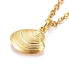 Shell Shape Pendant Necklaces NJEW-JN03078-01-3