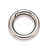 Non-Tarnish 304 Stainless Steel Spring Gate Rings X-STAS-M296-01P-A-1