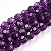 Baking Paint Transparent Glass Beads Strands LS-DGLA-A035-T6mm-A09-1