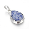 Natural Blue Spot Jasper Pendants G-L512-C13-2