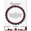 Synthetic Garnet Beaded Stretch Bracelets LS-PW-WG7FE75-06-1-1