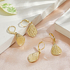 4 Pairs Teardrop Brass Leverback Earrings EJEW-HS0001-21G-5