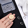 Beebeecraft 10Pcs Brass Hoop Earring Findings KK-BBC0013-88-3