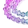 Gradient Color Baking Painted Glass Bead Strands DGLA-A039-T4mm-A011-3