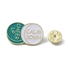 Alloy Cheer Up Calm Down Pill Shape Brooch JEWB-R021-01D-2