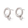 Non-Tarnish 304 Stainless Steel Stud Earring Findings STAS-P308-02A-P-1