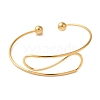 Curve Open Cuff Bangles for Women BJEW-Z071-03G-2