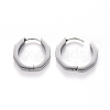 304 Stainless Steel Huggie Hoop Earrings STAS-S103-25P-2