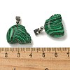 Synthetic Malachite Pendants G-Z067-02P-12-4