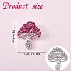 Cubic Zirconia Mushroom Brooch JBR102A-4