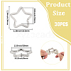 30Pcs Zinc Alloy Split Rings FIND-SP0004-17-2