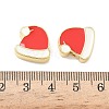 Christmas Brass Enamel Beads KK-I474-G18-3