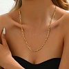 Elegant Brass Figaro Chain Necklaces for Daily XX2415-1-2