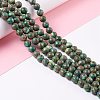 Natural Pyrite & Vesuvianite Beads Strands G-K317-A24-4