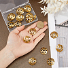 30Pcs Brass Bead Caps KK-FH0008-34G-3