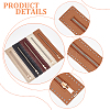 WADORN 5Pcs 5 Colors PU Imitation Leather Purse Zippers PURS-WR0006-91-3