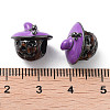 Halloween Rack Plating Brass Enamel European Beads KK-M280-01B-3